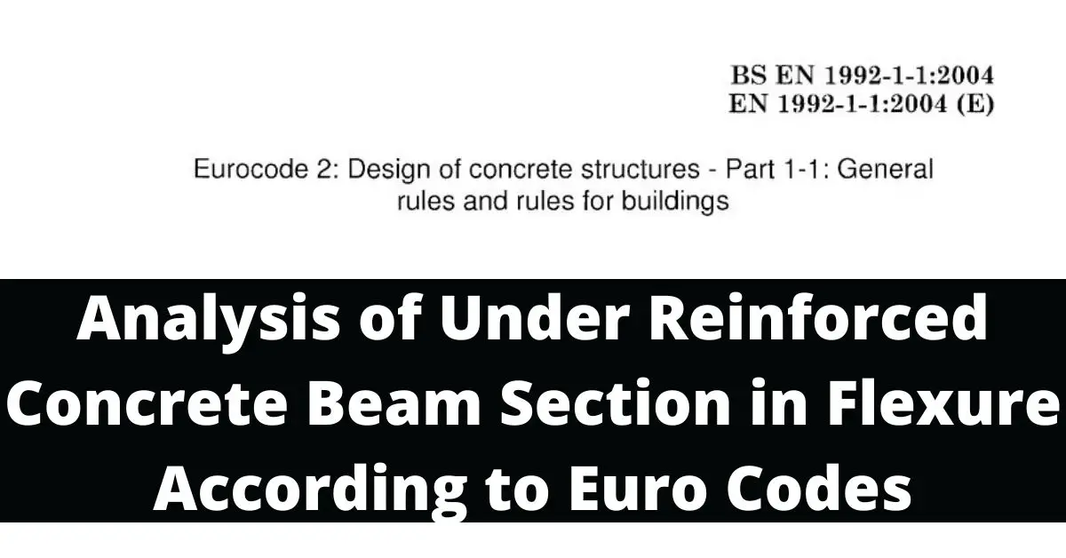 Analysis of Under Reinforced Concrete Beam Section in Flexure According to Euro Codes