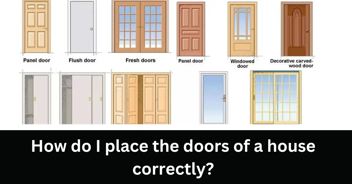 How do I place the doors of a house correctly?
