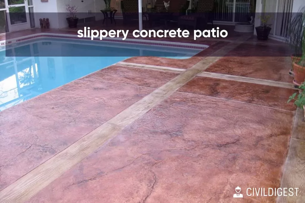 slippery concrete patio