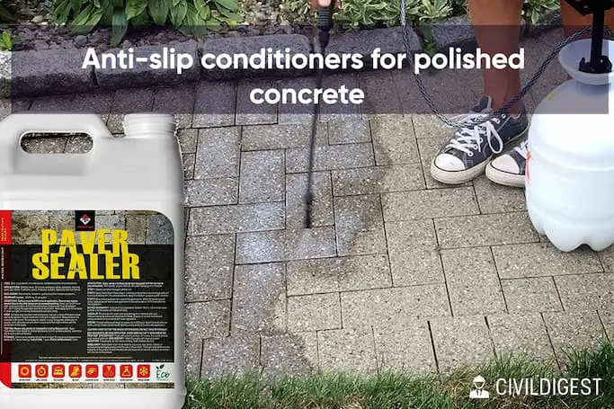 Anti-slip conditioners for polished concrete