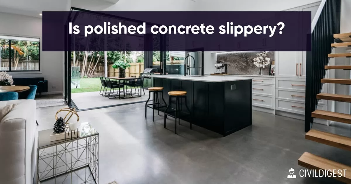 Is polished concrete slippery?