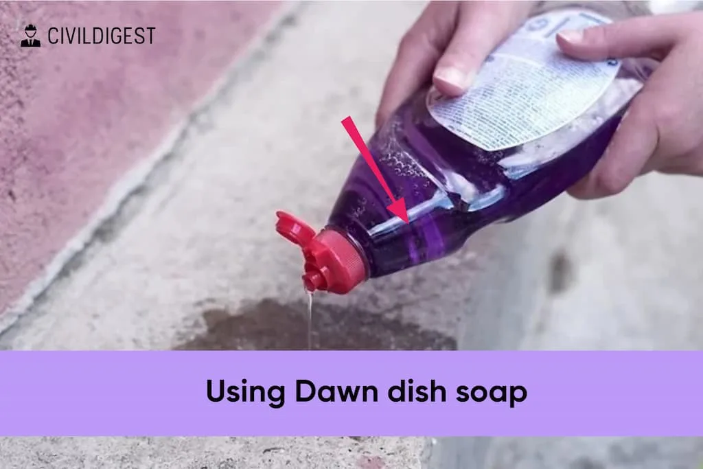Dawn dish soap for Cleaning Transmission Fluid Stains