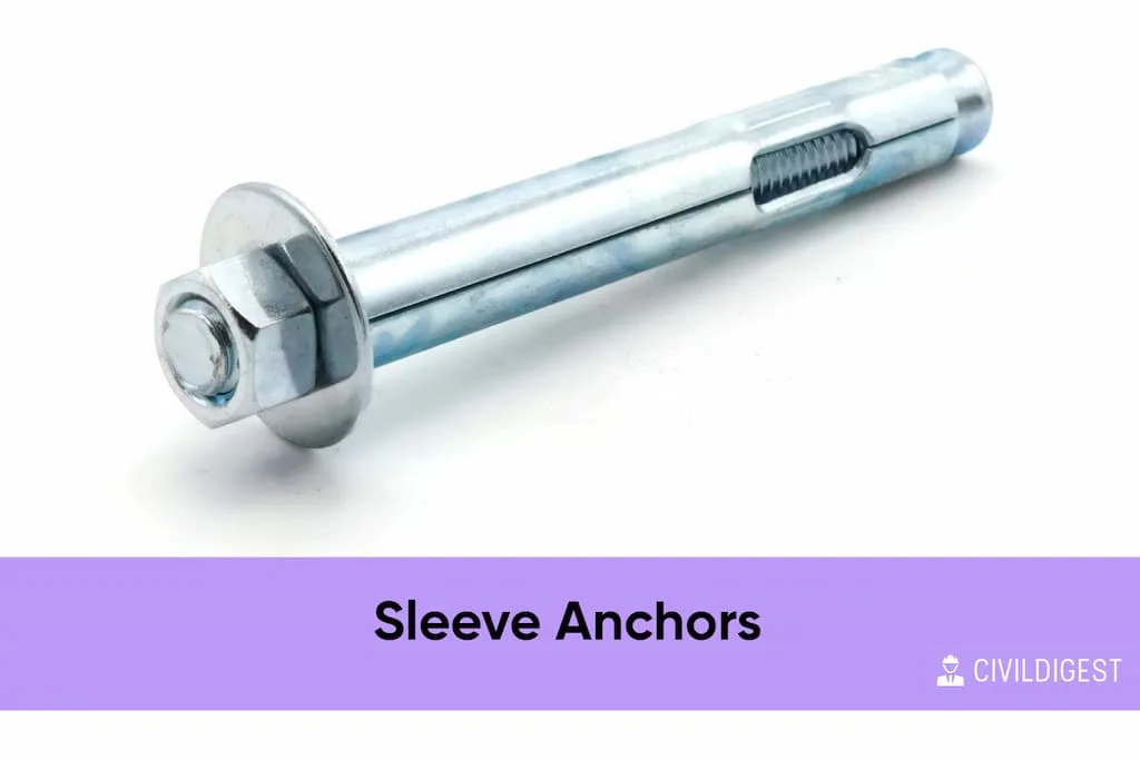Sleeve types of concrete anchors