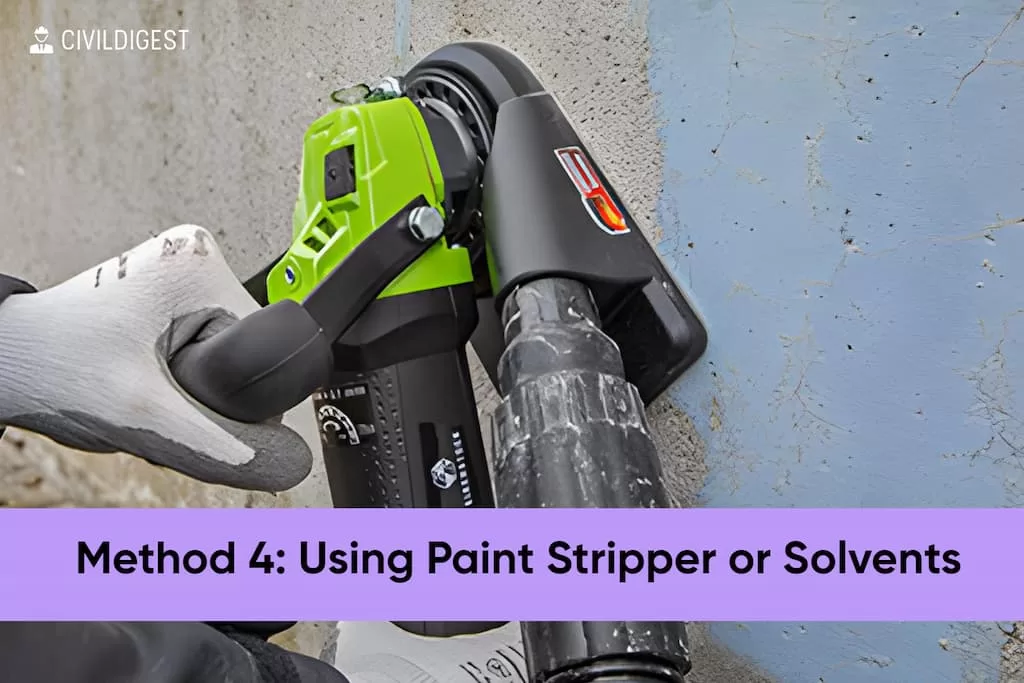how to get spray paint off concrete Using Paint Stripper or Solvents