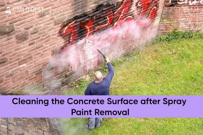 Cleaning the Concrete Surface after Spray Paint Removal