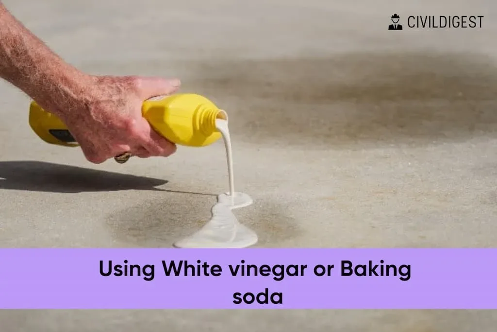 White vinegar or Baking soda for Cleaning Transmission Fluid Stains