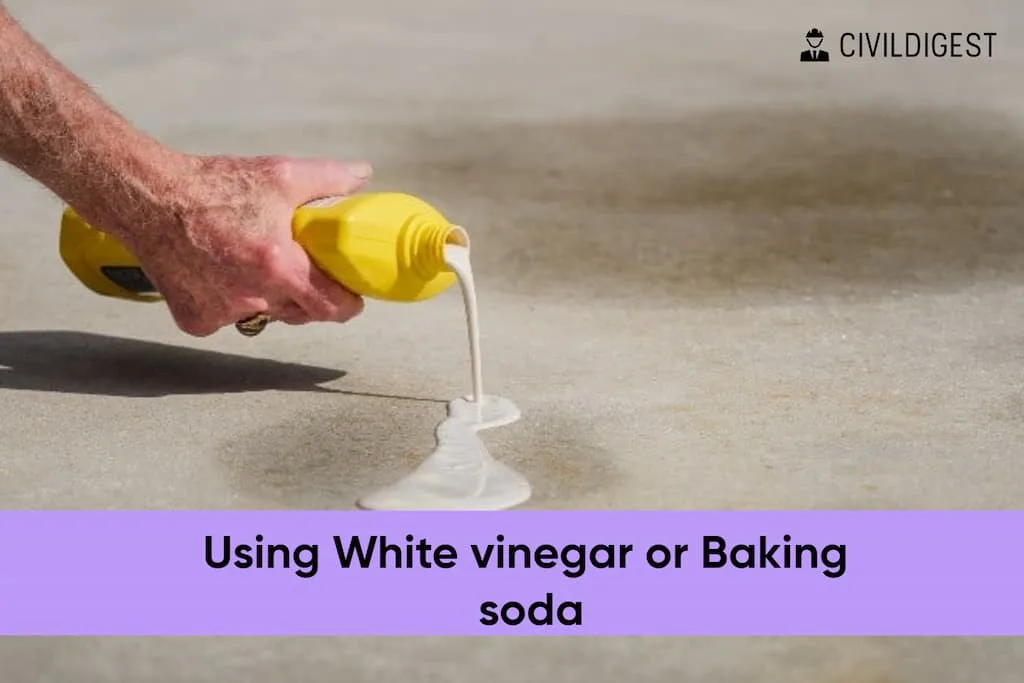 White vinegar or Baking soda for Cleaning Transmission Fluid Stains