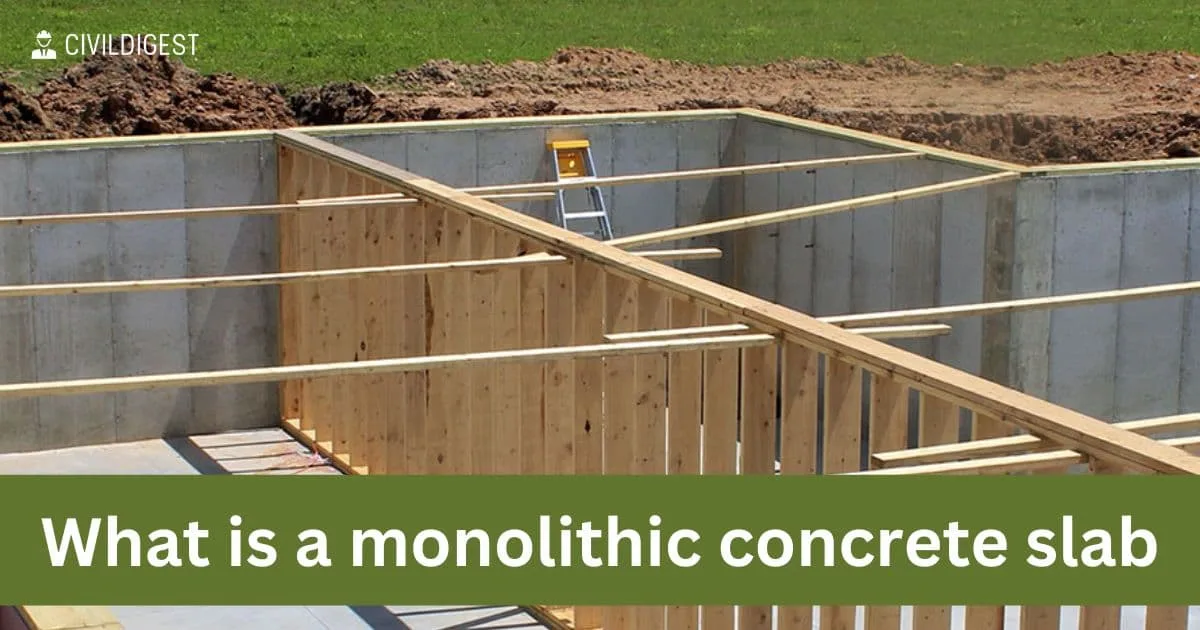 What is monolithic concrete slab